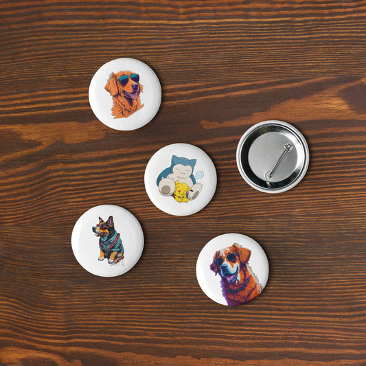 DD RETRO DOGS Set of pin buttons