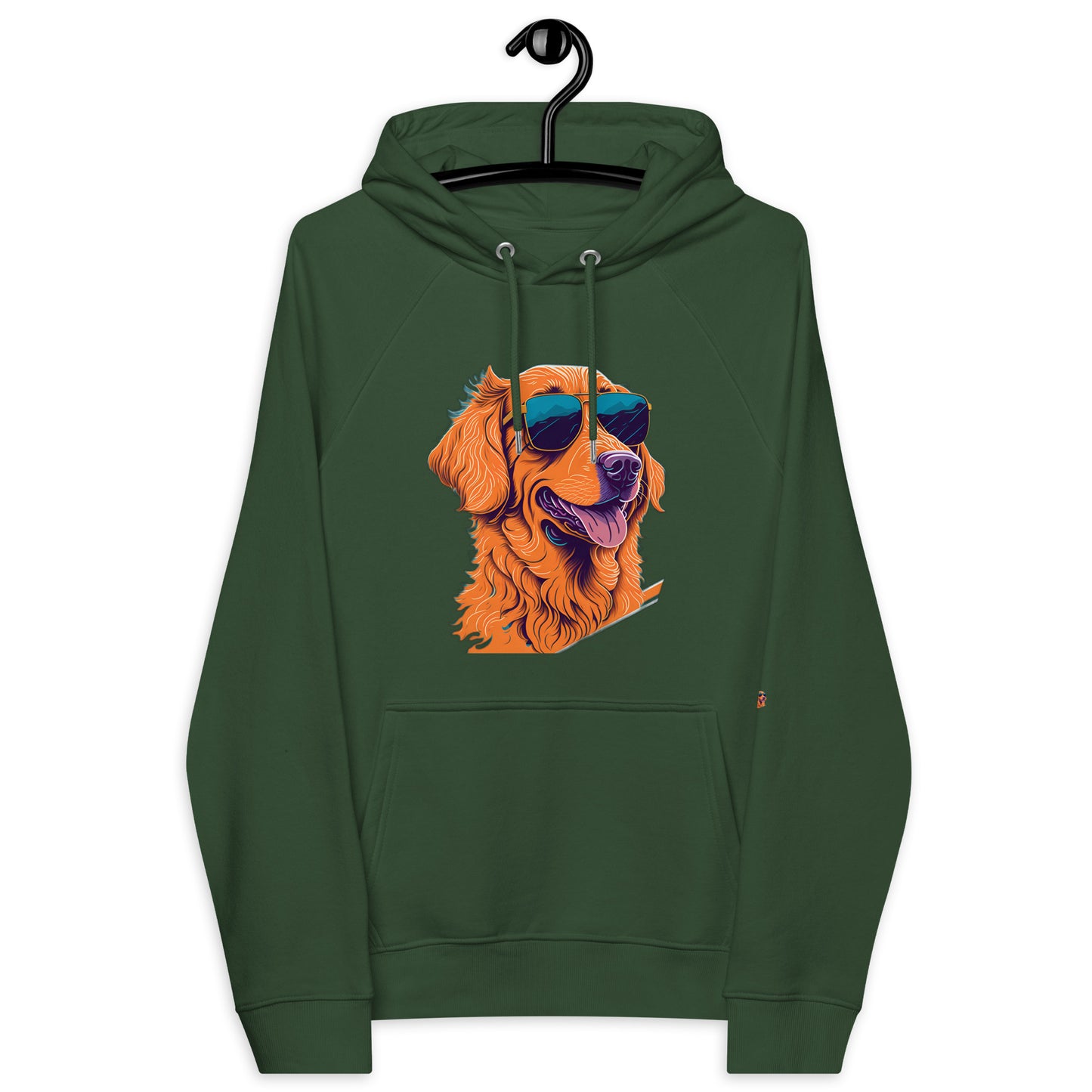 DD Retro DOG Unisex eco raglan hoodie