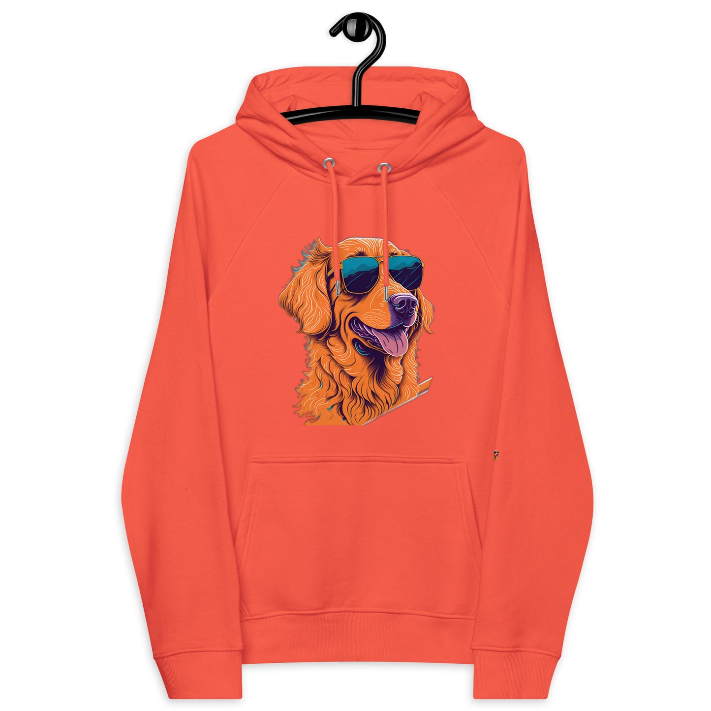 DD Retro DOG Unisex eco raglan hoodie